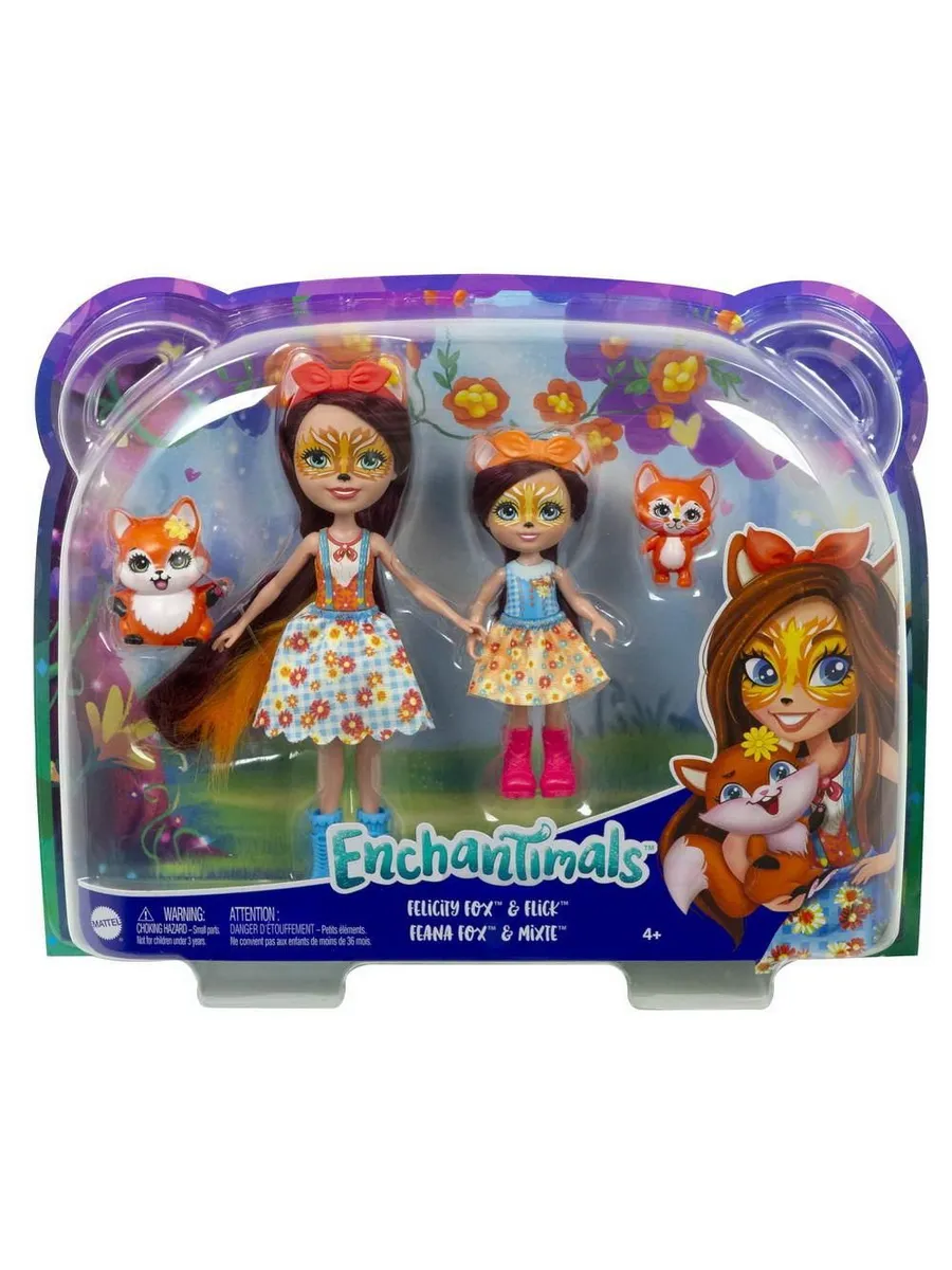 Enchantimals Игровой набор Фелисити Лис с сестричкой и питомцами