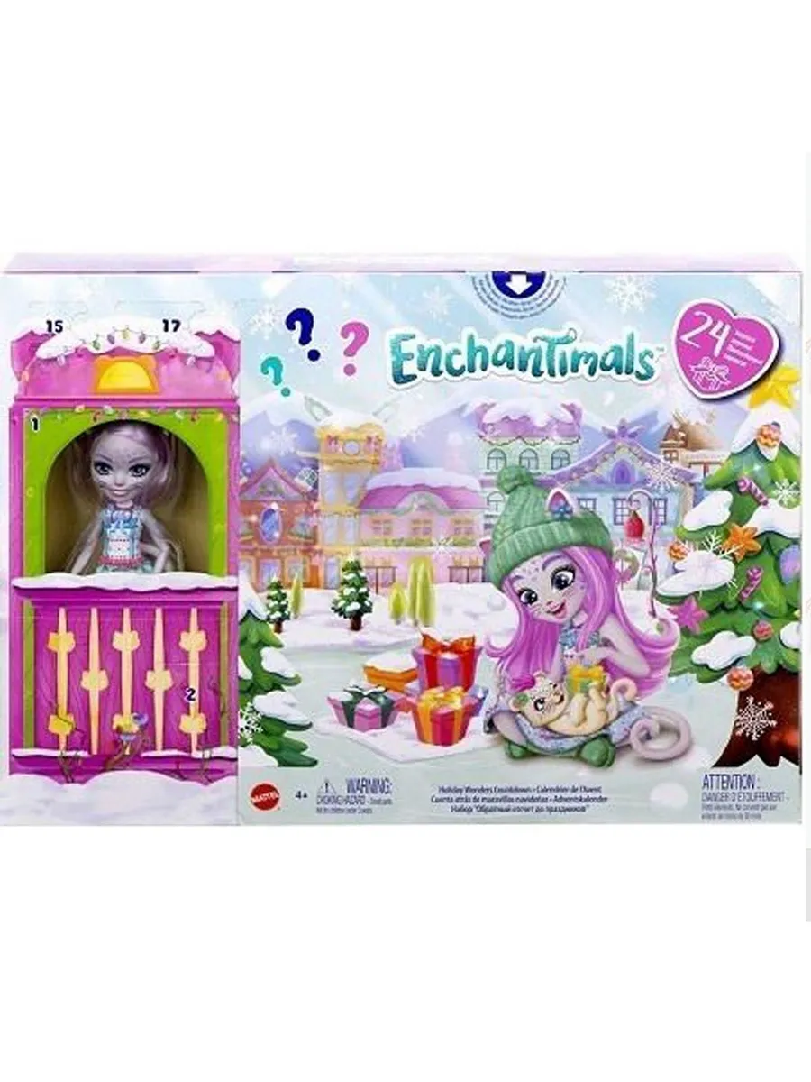 Enchantimals Адвент календарь с куклой Снежный барс Сибилл