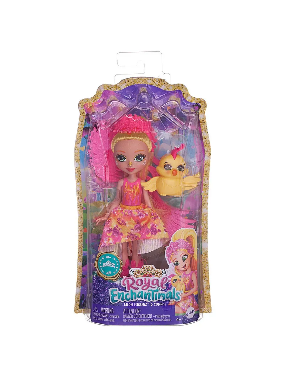 Enchantimals Кукла Фалон Феникс с питомцем Санрайс