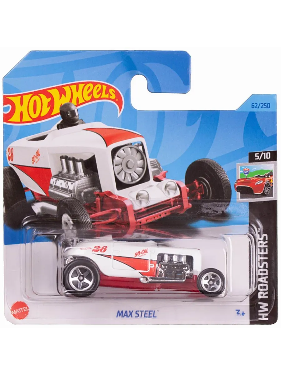 Hot Wheels Машинка коллекционная MAX STEEL красно-белая