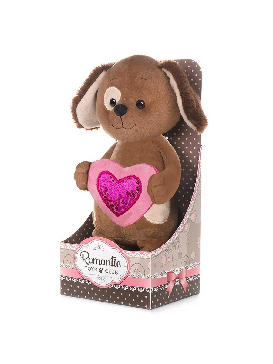 Romantic Щенок Романтичный с Сердечком, 20 см, в Коробке Luxury Romantic Toys Club