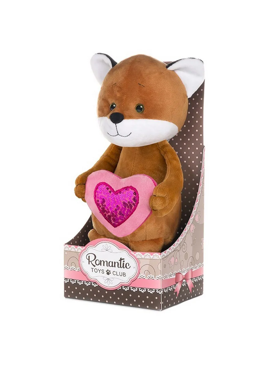 Romantic Лисенок Романтичный с Сердечком, 20 см, в Коробке Luxury Romantic Toys Club