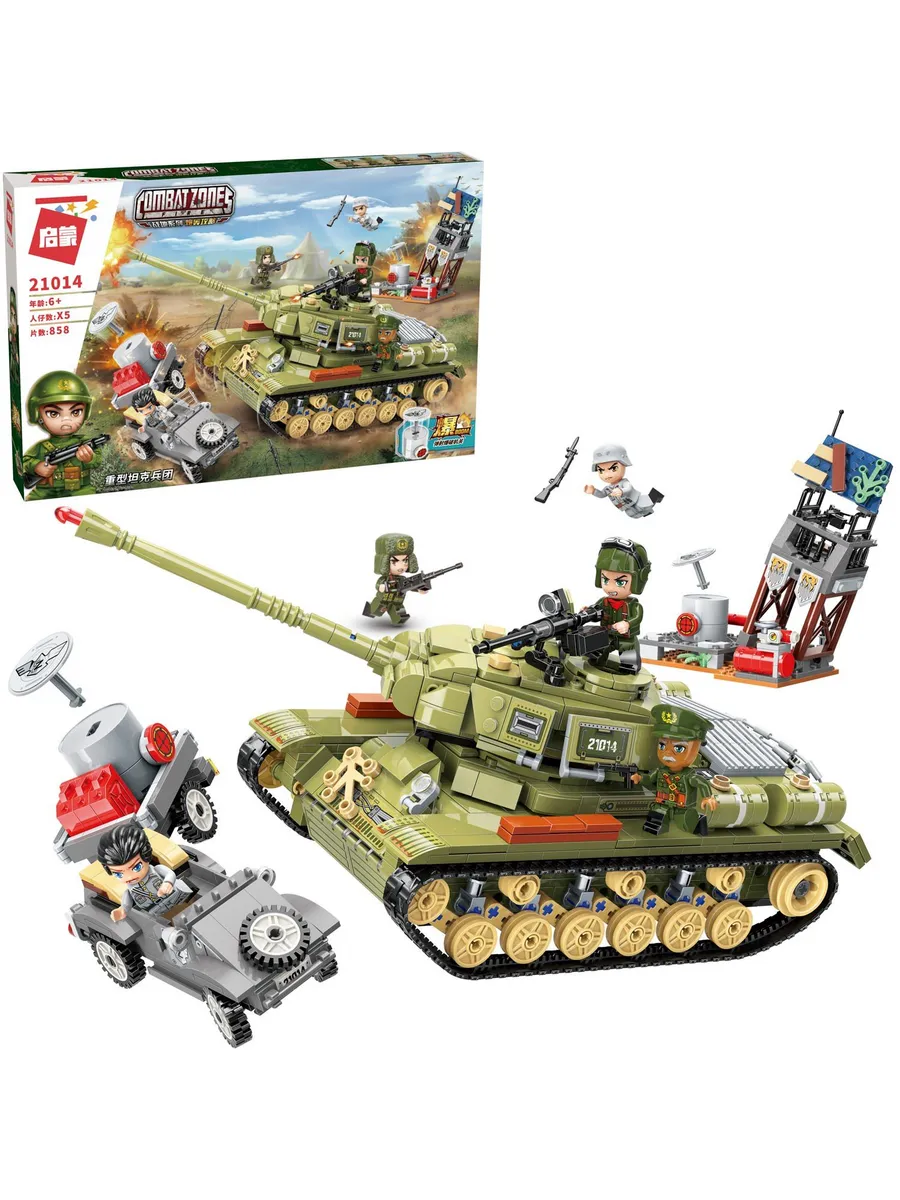 Конструктор Qman серия Combat Zone Танк атакует, 858 деталей