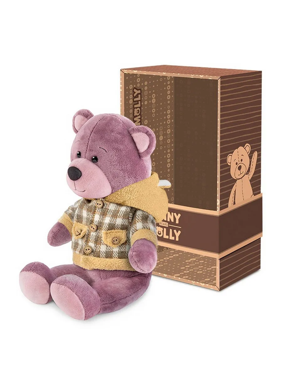 Мишка Ronny&Molly Ронни в Клетчатой Толстовке 21 см в Коробке