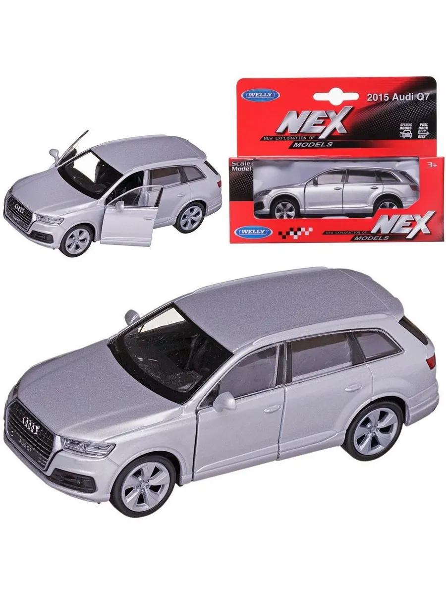 Машинка Welly 1:38 AUDI Q7 серебристая