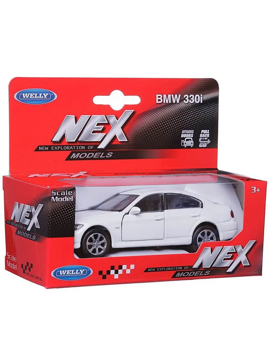 Машинка Welly 1:38 BMW 330i белая