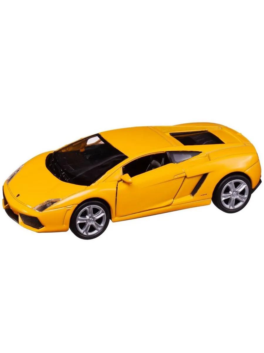 Машинка Welly 1:38 с пружинным механизмом,LAMBORGHINI GALLARDO LP560-4 желтая