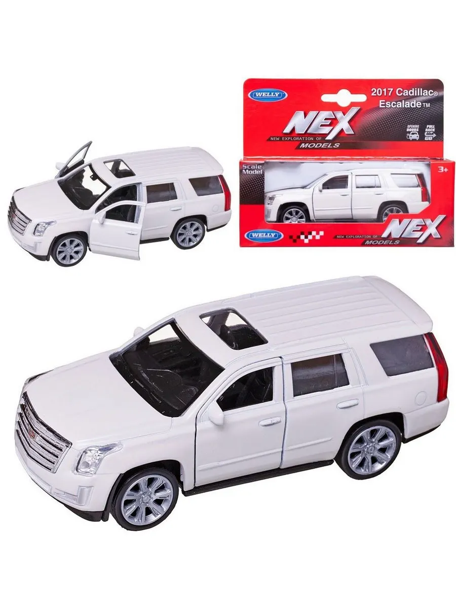 Машинка Welly 1:38 2017 CADILLAC ESCALADE белая