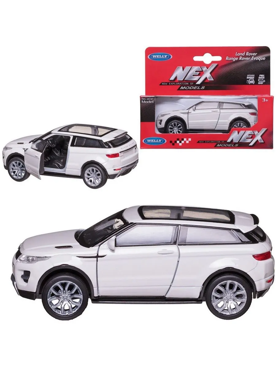 Машинка Welly 1:38 LAND ROVER RANGE ROVER EVOQUE белая