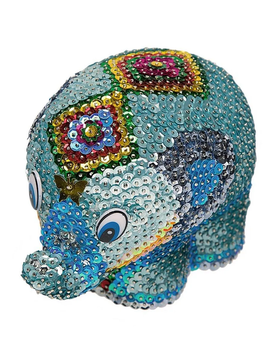 Мозаика из пайеток 3D Слон, 10,5 х 14,5 см