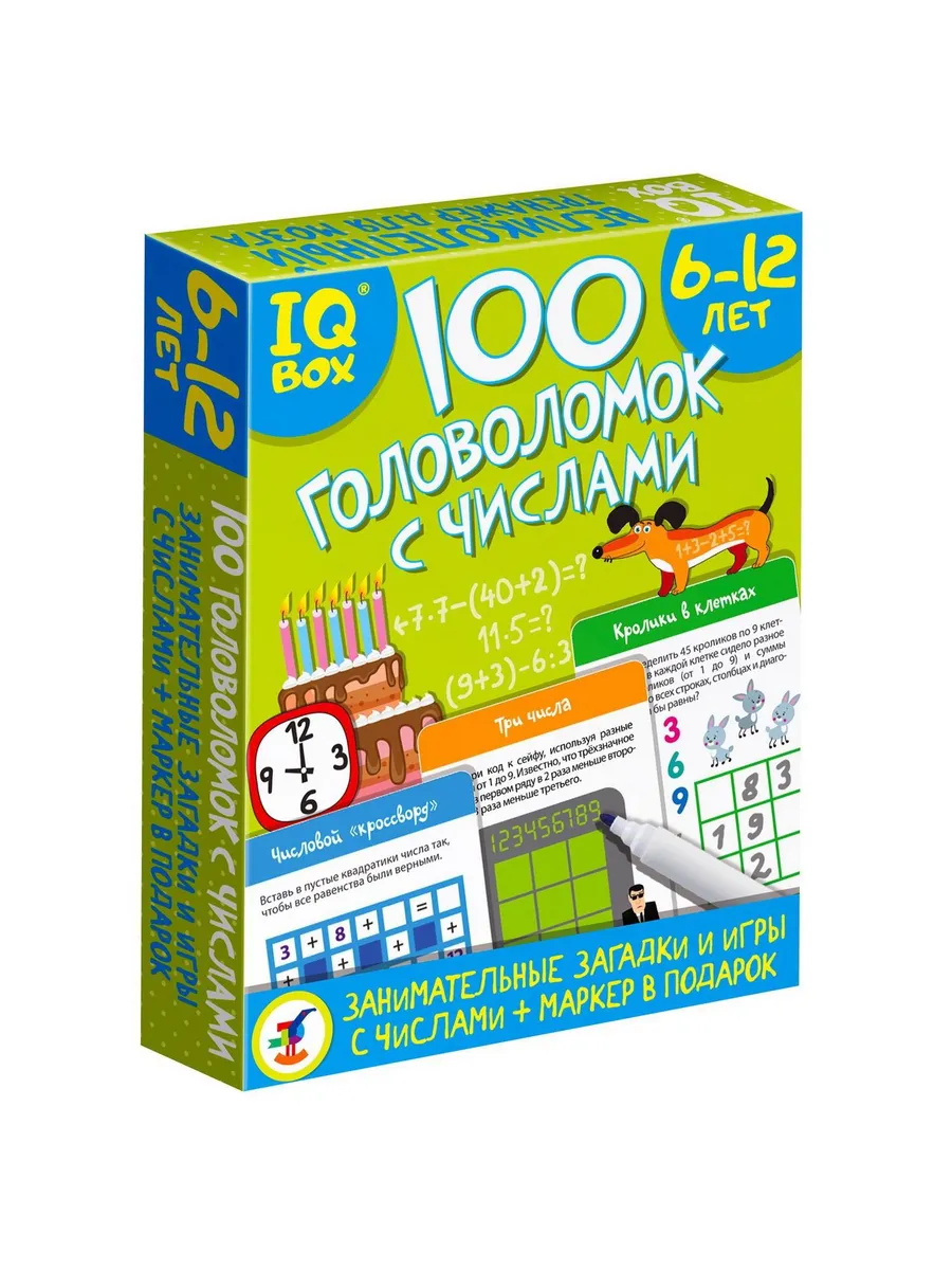 Головоломка Дрофа-медиа IQ Box. 100 Головоломок с числами