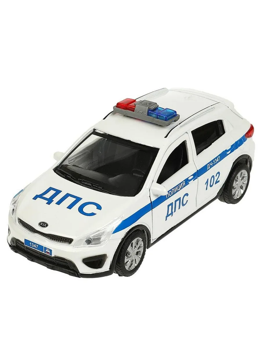 Машина ТЕХНОПАРК KIA RIO X ПОЛИЦИЯ длина 12 см металлическая инерционная
