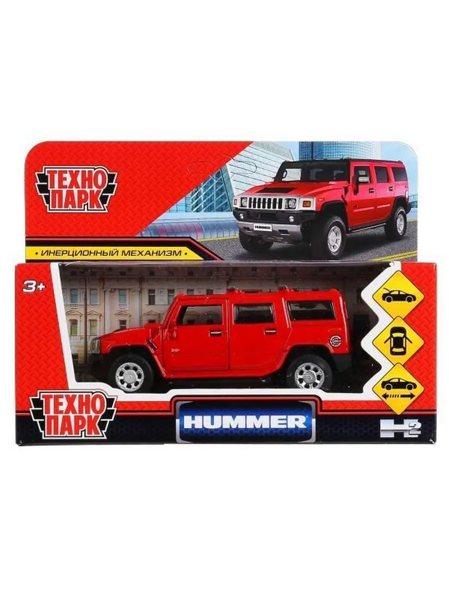 Машинка Технопарк HUMMER "hummer h2" 12см красный