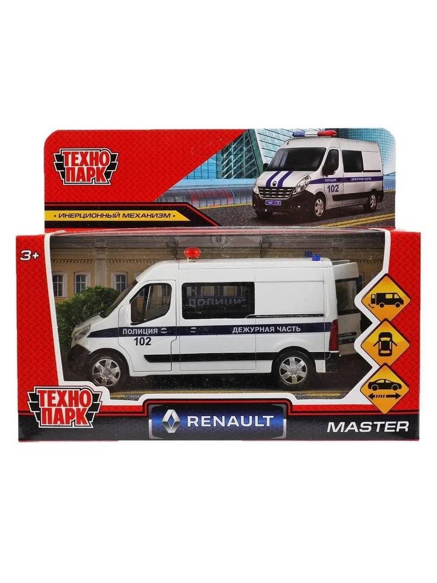 Машина Технопарк RENAULT master Полиция 14 см