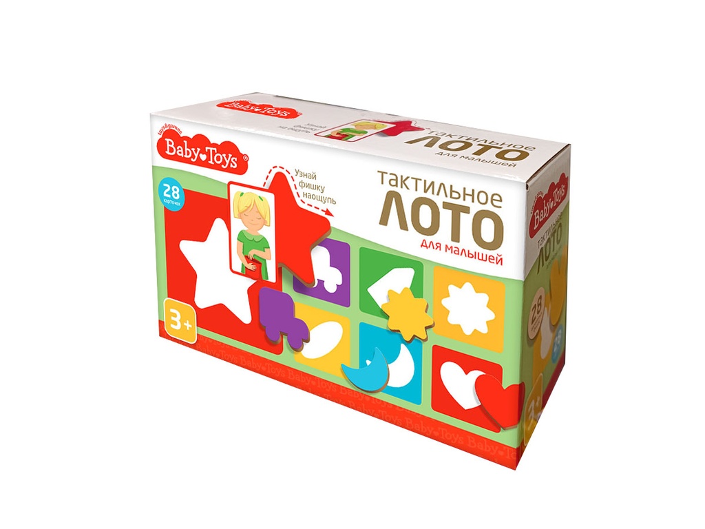 Обучающее лото для малышей «Тактильное» Baby Toys (28 деревянных фишек)
