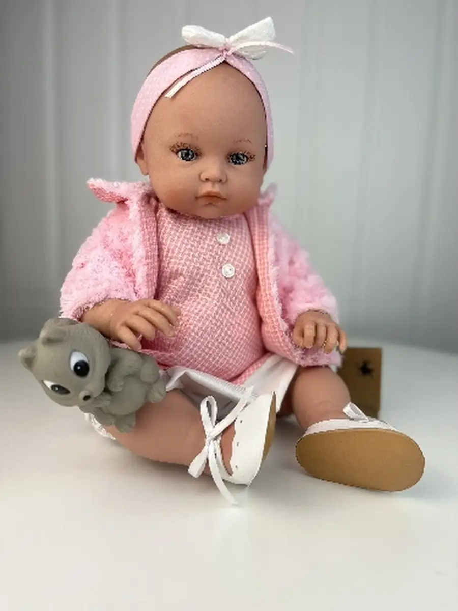Пупс "Алисия", в розовой кофте и белой повязке, 47 см, арт. 46019