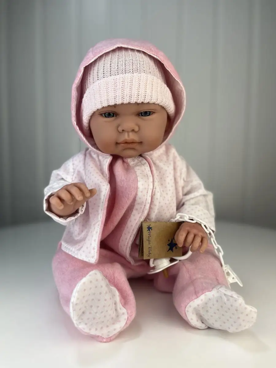 Пупс "Марина", в розовом худи и шапочке, 47 см, арт. 46210