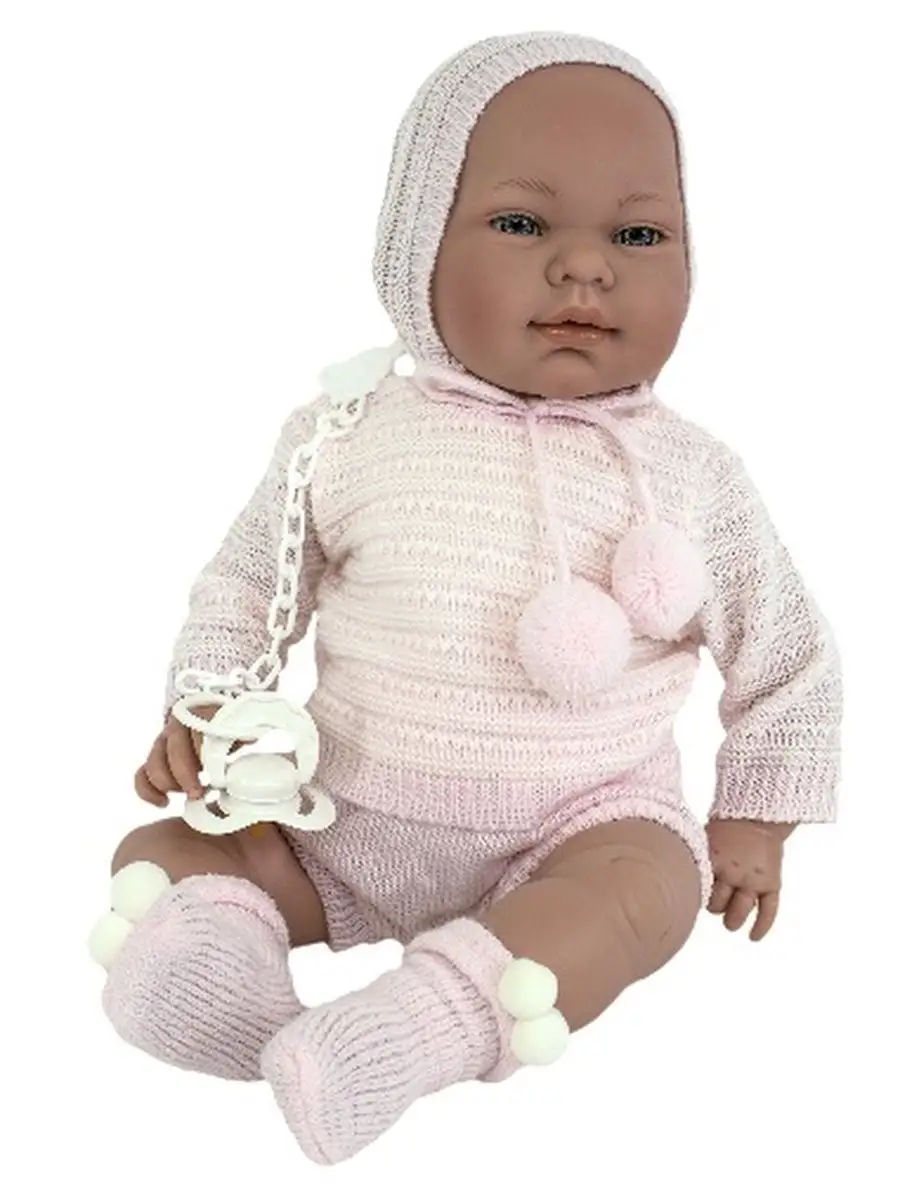 Пупс "Марина" (мягконабивное тело), в кофте и чепчике, 47 см, арт. 46116C
