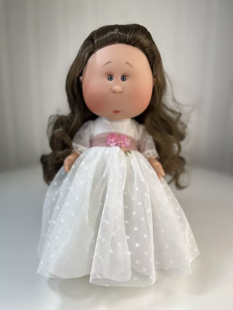 Кукла "Mia" в белом, шатенка, 30 см, арт. 3417
