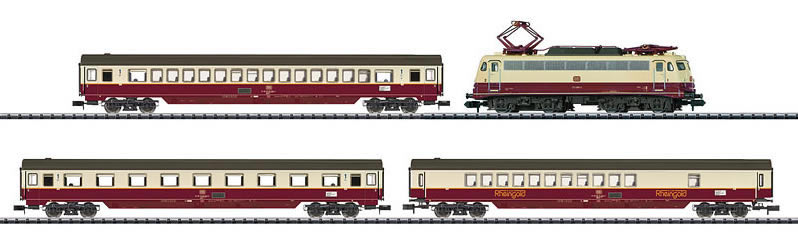 Локомотив с тремя вагонами "Rheingold Flügelzug", эпоха IV, арт. Trix T11627