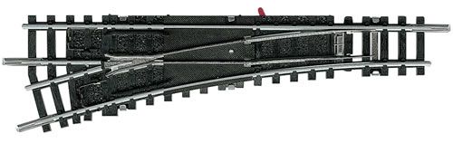 Стрелка для железной дороги "Märklin" левая, ручная, R4, c запиткой, 15 градусов, Trix T14938