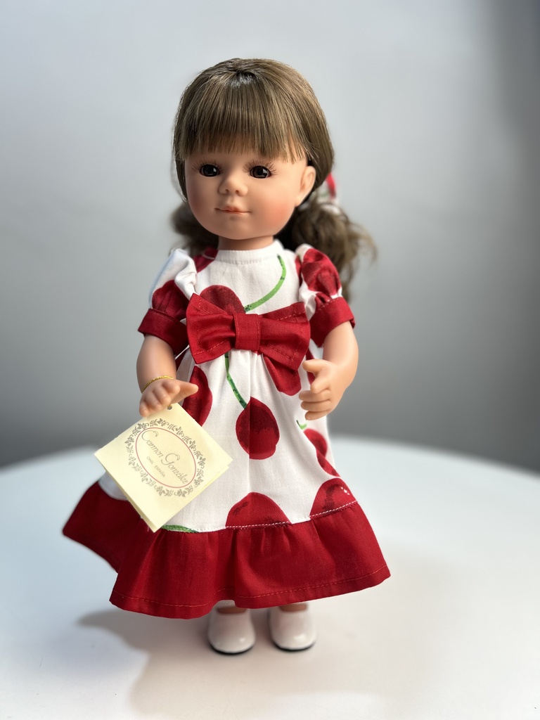 Кукла Мариэтта, шатенка, "Вишня", 34 см, арт. 22328K68